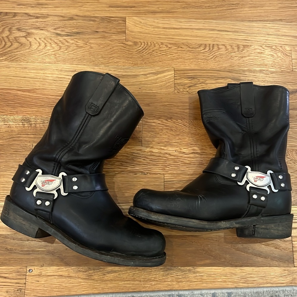 Red wing shoes engineer boots Motorcycle 10 D black leather